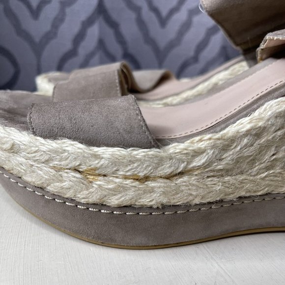 Stuart Weitzman Espadrilles Wedge Sandals 8 M Open Toe Womens Ankle Strap shoes - Picture 8 of 13